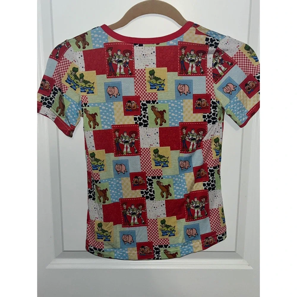 Bamboo Buddies Toy Story Pajama Set Girls Size 9 Bamboo Spandex‎ Sleepwear